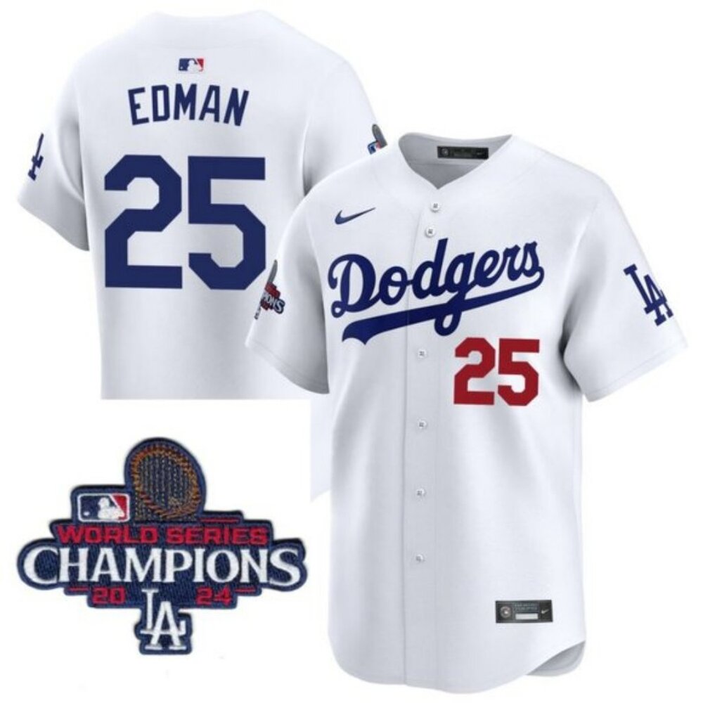 Mens Kids  25 Tommy Edman 2024 CH Stitched White Jersey